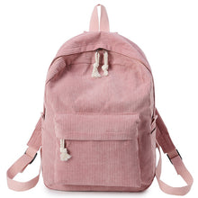 Load image into Gallery viewer, Soft Fabric Corduroy Design Backpack
