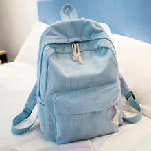 Load image into Gallery viewer, Soft Fabric Corduroy Design Backpack
