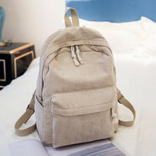 Load image into Gallery viewer, Soft Fabric Corduroy Design Backpack
