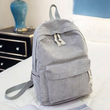 Load image into Gallery viewer, Soft Fabric Corduroy Design Backpack
