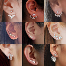 Load image into Gallery viewer, Crystal Flower Stud Earrings
