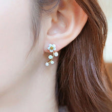 Load image into Gallery viewer, Crystal Flower Stud Earrings
