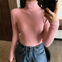 Load image into Gallery viewer, Knitted Long Sleeve Turtleneck Sweater
