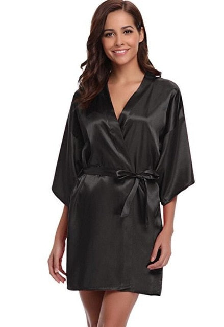 Silk Kimono Robe Bathrobe