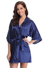 Load image into Gallery viewer, Silk Kimono Robe Bathrobe
