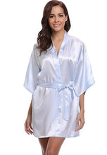 Load image into Gallery viewer, Silk Kimono Robe Bathrobe
