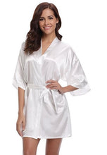 Load image into Gallery viewer, Silk Kimono Robe Bathrobe
