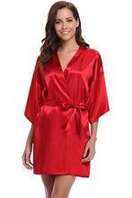 Load image into Gallery viewer, Silk Kimono Robe Bathrobe
