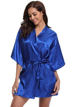 Load image into Gallery viewer, Silk Kimono Robe Bathrobe
