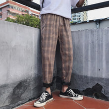 Load image into Gallery viewer, Men&#39;s Streetwear Yellow Plaid Pants
