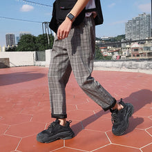 Load image into Gallery viewer, Men&#39;s Streetwear Yellow Plaid Pants
