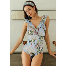 Load image into Gallery viewer, One Piece High Waist Ruffled Bodysuit
