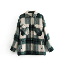 Load image into Gallery viewer, Tangada green plaid Jacket
