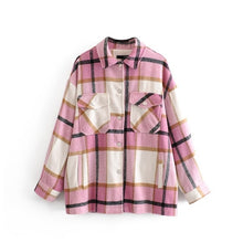 Load image into Gallery viewer, Tangada green plaid Jacket
