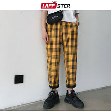 Load image into Gallery viewer, Men&#39;s Streetwear Yellow Plaid Pants
