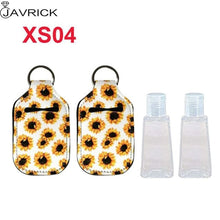 Load image into Gallery viewer, Hand Sanitizer Keychain Holder Travel Bottle Refillable Containers 30ml Flip Cap Reusable Bottles with Keychain Carrier
