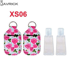 Load image into Gallery viewer, Hand Sanitizer Keychain Holder Travel Bottle Refillable Containers 30ml Flip Cap Reusable Bottles with Keychain Carrier
