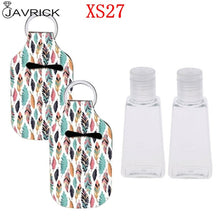 Load image into Gallery viewer, Hand Sanitizer Keychain Holder Travel Bottle Refillable Containers 30ml Flip Cap Reusable Bottles with Keychain Carrier
