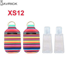 Load image into Gallery viewer, Hand Sanitizer Keychain Holder Travel Bottle Refillable Containers 30ml Flip Cap Reusable Bottles with Keychain Carrier
