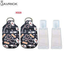 Load image into Gallery viewer, Hand Sanitizer Keychain Holder Travel Bottle Refillable Containers 30ml Flip Cap Reusable Bottles with Keychain Carrier
