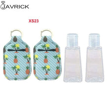 Load image into Gallery viewer, Hand Sanitizer Keychain Holder Travel Bottle Refillable Containers 30ml Flip Cap Reusable Bottles with Keychain Carrier
