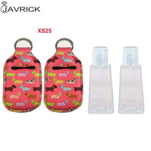 Load image into Gallery viewer, Hand Sanitizer Keychain Holder Travel Bottle Refillable Containers 30ml Flip Cap Reusable Bottles with Keychain Carrier
