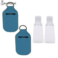 Load image into Gallery viewer, Hand Sanitizer Keychain Holder Travel Bottle Refillable Containers 30ml Flip Cap Reusable Bottles with Keychain Carrier
