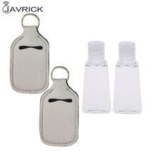 Load image into Gallery viewer, Hand Sanitizer Keychain Holder Travel Bottle Refillable Containers 30ml Flip Cap Reusable Bottles with Keychain Carrier
