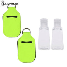 Load image into Gallery viewer, Hand Sanitizer Keychain Holder Travel Bottle Refillable Containers 30ml Flip Cap Reusable Bottles with Keychain Carrier
