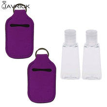 Load image into Gallery viewer, Hand Sanitizer Keychain Holder Travel Bottle Refillable Containers 30ml Flip Cap Reusable Bottles with Keychain Carrier
