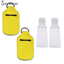 Load image into Gallery viewer, Hand Sanitizer Keychain Holder Travel Bottle Refillable Containers 30ml Flip Cap Reusable Bottles with Keychain Carrier
