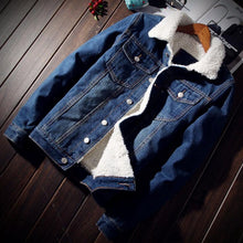 Load image into Gallery viewer, Denim Fleece Insulated Jacket
