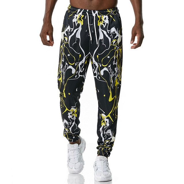 Men's 3D Floral Print Joggers