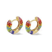 Load image into Gallery viewer, Rainbow Clip On Earrings
