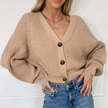 Load image into Gallery viewer, Oversize V Neck Knitted Cardigans
