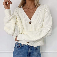 Load image into Gallery viewer, Oversize V Neck Knitted Cardigans
