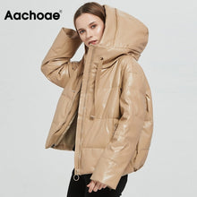 Load image into Gallery viewer, Aachoae Faux Leather Padded Coat
