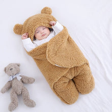 Load image into Gallery viewer, Baby Bear Ultra-Soft Fluffy Fleece Nursery Wrap
