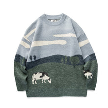 Load image into Gallery viewer, Vintage Cows Winter Sweater
