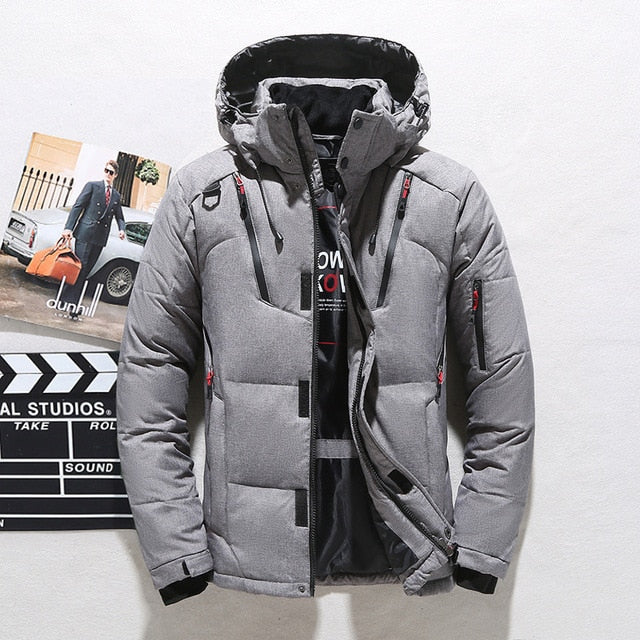 Thick Hooded Winter Jacket (Duck Down Parka)