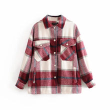 Load image into Gallery viewer, Winter Green Plaid Jacket
