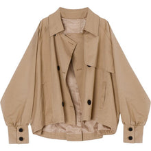 Load image into Gallery viewer, Loose Fit Khaki Irregular Split Jacket
