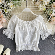 Load image into Gallery viewer, Cutout Lace Shirt
