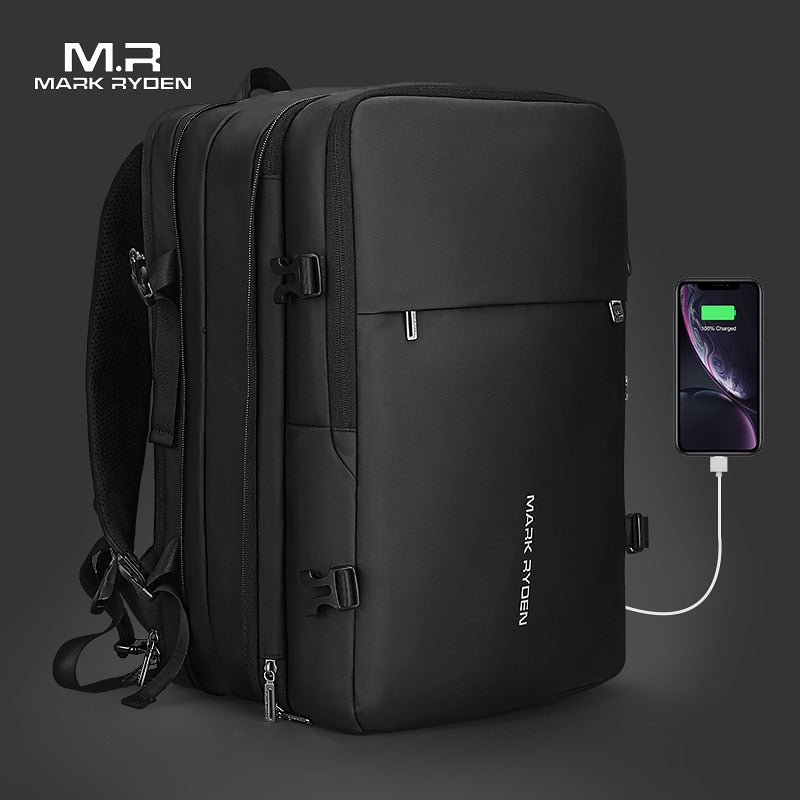 Mark Ryden Backpack (Fit 17 inch Laptop USB Recharging Multi-layer Space Travel Male Bag Anti-thief)