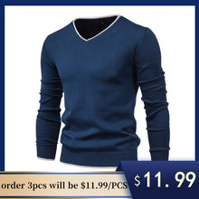 Load image into Gallery viewer, Men&#39;s 100% Cotton Pullover V-neck
