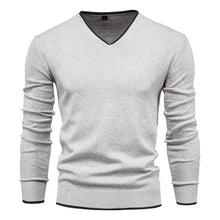 Load image into Gallery viewer, Men&#39;s 100% Cotton Pullover V-neck
