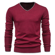 Load image into Gallery viewer, Men&#39;s 100% Cotton Pullover V-neck
